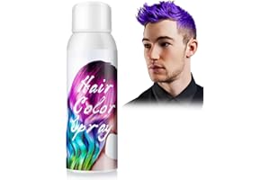 MOFAJANG Purple Hair Colour Spray, Temporary Coloured Hairspray, Washable One Time Hair Dye Spray for Party Fancy Dress Cosplay Halloween, Fast Dyeing, Suitable for Many Hair Types of Kids Adults- 100ml