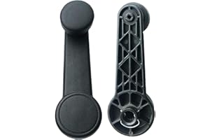 GENERIC Chromotive Genuine Window Winder Handle for Ford Transit, Connect, Fiesta, Escort, KA, Puma, Focus, Mondeo 1041708, 6725906 - Black ABS Handle with Lock - Modern Style