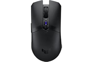 ‎ASUS ASUS TUF Gaming M4 Wireless optische Gaming-Maus (kabellos, beidhändig, 12.000 DPI-Sensor, DPI-Taste, Aura Sync, sechs programmierbare Tasten), schwarz