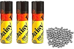 Outletdeloci Pack 3 Botes Daisy de 350 Bolas metálicas Acero BBS 4,5 mm 0,37 g (Total 1050 Bolas)