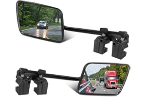 TOPEV Caravan Towing Mirrors - Convex Extension Wind Mirrors with Clamps, for Cars, Trailers, Vans, SUVs, Trucks & Motorhomes - 1 Pair (Left & Right), 430x120x90mm