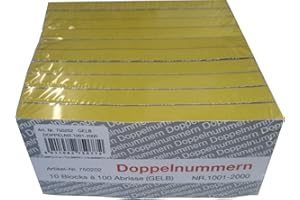 DIE IDEENWELT Doppelnummern-Block 1000 Abrisse Nr 1001-2000 gelb