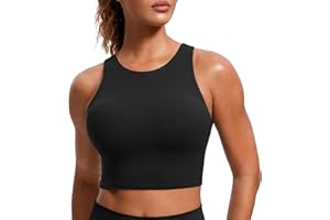 CRZ YOGA Butterluxe Femmes Dos en Y Col Haut Palangre Brassière de Sport - Rembourré Yoga Débardeurs Courts