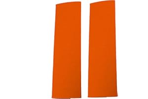 X AUTOHAUX 2 Pcs Felt Car Seat Belt Protector Pads Soft Comfort Covers Orange