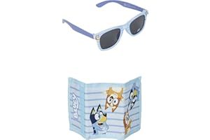 CERDÁ LIFE'S LITTLE MOMENTS Ensemble lunettes de soleil et portefeuille Bluey - Rouge et noir - Protection UV 400 et filtre catégorie 3 - Portefeuille avec différents compartiments - Produit Original Fabriqué en Espagne