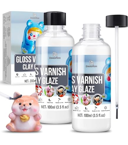 Nicpro 120 Ml Klarlack Glänzend - Lufttrocknende Glasur Für Ton & Acrylfarbe