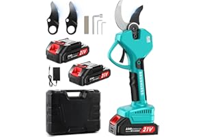 AOSTOK Forbici Potatura a Batteria,con 2 * 2000mAh, può Funzionare Ininterrottamente per 6-7 ore, Forbici Potatura Elettriche con Diametro di Taglio di 40-50 mm è Adatto per Frutteto,Giardino,Fattoria