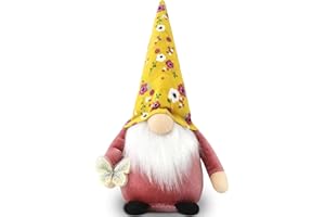 Gehydy Spring Gonk Plush with Blackboard Decoration Summer Gnomes Gift Handmade Scandinavian Tomte Stuffed Farmhouse Decor for Home Kitchen Tiered Tray