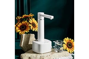 Acboor Dispensador de Agua, Dispensador Agua 1200 mAh 3 Velocidades Cantidad Agua Carga USB Bomba Botella Agua 220V 4W Dispensador Agua Eléctrico Bomba Agua Embotellada Escritorio