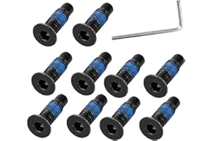 NIYATA Lot de 10 vis de rechange, accessoires pour trottinette Xiaomi M365 1S Pro, Mi3, Ninebot Max, G30, ES F, séries F (noir + bleu)