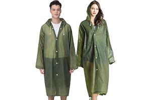 Cosowe Raincoats Rain Poncho for Adults, 2 Pack Reusable Rain Jacket Rainwear Emergency for Women Men with Hoods and Sleeves, Waterproof for Outdoors, Camping, Disney