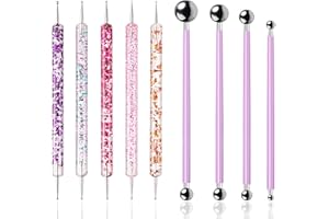 SCDZY 9 Stück Modellierwerkzeug, Töpferwerkzeug Keramik Werkzeug Set Modellierkugel und Prägestift Werkzeug Polymer Clay Sculpting Tools Schnitzwerkzeug Ton