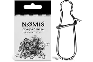 ‎NØMIS NØMIS Snaps Angeln | Maxipack | Einhänger zum Spinnfischen | Snap | Karabiner-Set zum Raubfischangeln | Vorfachwirbel | Hohe Tragkraft | Snap | Angelwirbel in diversen Größe verfügbar