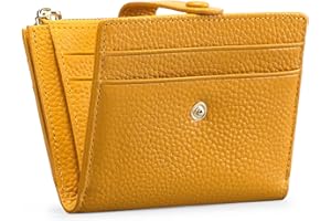 FALAN MULE Women's Wallet RFID Blocking Leather Compact Bi-fold Small Wallet Card Case with Zipper Coin Pocket Purse
