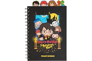 Grupo Erik: Taccuino A5 con Divisori Harry Potter | Quaderno appunti A5 con anelli e divisori - 4 Separatori personalizzati, copertina morbida e pagine puntinate, diviso in sezioni