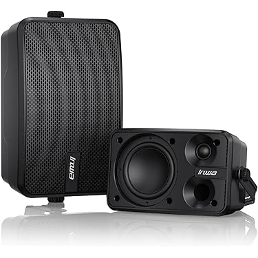 Enceintes Extérieures Murales 3.5 Pouces 200W – Bluetooth Filaire, étanches, Pour Jardin Ou Bateau