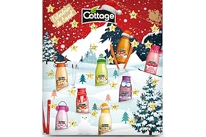 Calendrier de l'Avent 2024 - Cottage - Gel douche, Douche Gommage, Laits Corps, Shampoing - 17 parfums à découvrir - Fabriqué en France