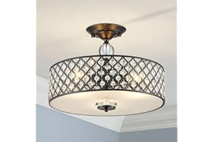 ‎SM SAINT MOSSI Saint Mossi Modern Deckenleuchte deckenlampe Kronleuchter Kristall Durchmesser 40cm Lüster Kronleuchter E14 Base Erforderlich
