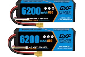DXF Batteri 2-pack 6200mAh 80C 14.8V 4S HARDCASE RC Li-Po batteri med XT90 kontakt för RC-flygplan, DJI Quadcopter, RC-flygpl