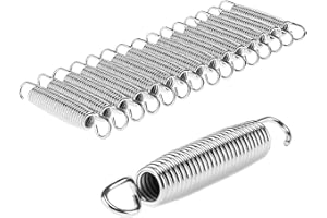 Supernic 15PCS Trampoline Spring for 8ft 10ft 12ft 14ft 15ft 16ft Trampoline 5.5" Tension Springs, Heavy-Duty Galvanised Steel Spring Replacement, Metal Rust Resistant Fitness Trampoline Springs