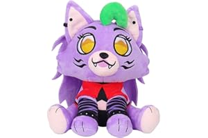 NEFLUM Peluches 9,8'', Jeu d'horreur À Succès Five Nights at Fre-ddy Series, Poupée Périphérique en Peluche Glamrock Chica, Ro-xanne Wolf Et Montgomery Gator, Décoration D'intérieur d'halloween