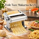 Deinhaus, Manuel Erişte ve Makarna Hamur A&ccedil;ma Makinesi &ndash; Paslanmaz &Ccedil;elik G&ouml;vde, Tagliatelle Fettuccine Lasagna Kesim, 9 Kadem
