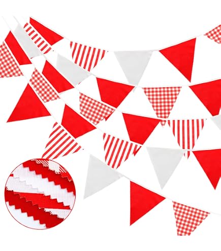 Ghirlanda Triangolare In Tessuto Cotone Con Nappe, 2,6 Metri, 10 Bandierine Doppia Faccia Rosa, Decorazione Per Compleanni E Baby Shower