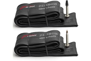 Fincci Camera d'aria 27.5 MTB - Cameras d'aria bici da corsa 27.5 x 1.95 x 2.00 x 2.1 x 2.125 pollici per Montagna Strada Bici MTB Ibrida Uomo Biciclettas - Valvola Interna Presta 48mm