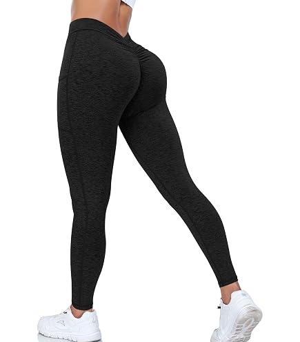 AWLLY Legging Sport Femme Taille Haute Push Up Fesses - Pantalon Yoga Booty Lift
