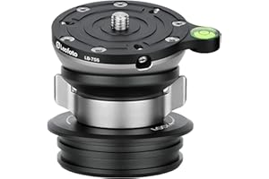 LEOFOTO LB-75S 75mm Leveling Base for 70mm Systematic Tripod w Butterfly Lock Collar 55lb Max Load +/-15° Tilt Compatible with LN-364C / LM-364C