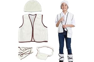 Carnavalife Disfraz Pastor Niño, Disfraz Pastor Niña, Disfraz de Pastor Niño 1-12 años, Disfraz de Pastorcillo Pastorcita, Disfraz Navidad Niño Niña