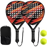 Smartwo Padel Racket Set for Beginners - Carbon Fiber Frame and EVA Foam Core | Estructura de fibra de carbono y n&uacute;cleo de es