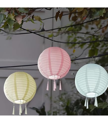 Aohcae Solarlampions, 2 Stück – 25 Cm Durchmesser, Wetterfest, Mit Solarpanel, Für Garten, Terrasse & Partys!