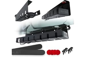 SCANDINAVIAN HUB Scanfield - Set di 2 canalina per cavi da scrivania, per la gestione dei cavi, modulare, per dissipare il calore, capiente sotto-cavo, colore: Nero