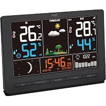 TFA Dostmann Stazione Meteo Radio Life - Digitale Con Sensore Esterno, Umidità E Temperatura, Display Retroilluminato Touch - 2