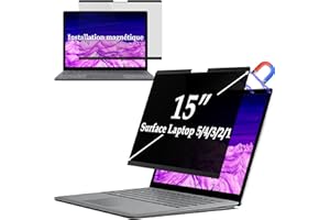 IPROKKO Filtro privacy magnetico per Microsoft Surface Laptop 5/4/3/2/1-15 pollici, rimovibile luce blu Privacy Screen Foile pellicola protettiva per la privacy