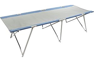 Homecall XXL Camping folding bed 600D polyester /rip stop grey/blue