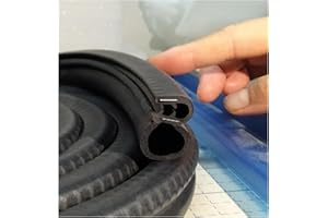 NIRANANDA Joint de porte de voiture noir de 3 meter, joint de coffre en caoutchouc, protecteur de joint à lèvre pour voiture, bateau, camping-car, camion.…