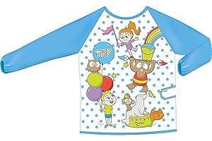 Maped Color'Peps Tablier de Protection pour Enfant de 18 mois à 5 ans - Peinture et Loisir Créatif - Imperméable et Nettoyage Facile - Motif Fille et Garçon