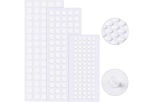 JANYUN Doppelseitige Klebepunkte, 225 Stück Transparente Klebepads 6mm 10mm 20mm Runde Aufkleber Wasserfest für Wand Holz Kunststoff Weihnachtszubehör