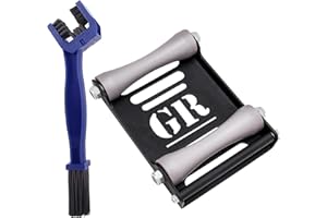 GRAND PITSTOP Motorcycle Wheel Cleaning Stand - Paddock Stand Replacement - Wheel Roller Stand for tire Cleaning & Chain Lubrication - Groller Large (Bikes < 600 lb) with Brush