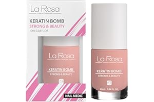 LA ROSA LaRosa Sérum Durcisseur Ongles à la Kératine – Renforce et Protège les Ongles Fragiles, Régénération Naturelle et Couleur Rosée, Soin pour Plaques Abîmées, Idéal Après Faux Ongles – 10 ml