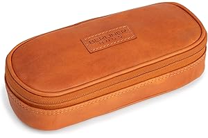 Berliner Bags Felix piórnik w stylu vintage, skórzany, piórnik na długopisy, brązowy, Klein, Kosmetyczka