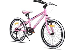 ‎JOYSTAR JOYSTAR Lubbock 20 24 Zoll Kinderfahrrad für Jungen & Mädchen im Alter von 7-12 Jahren Hardtail Mountainbike für Kinder mit 1-Gang/7-Gang Schaltung, Weißwand-Knobby-Reifen, Kinderfahrrad