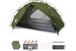 Night Cat Tente de Trekking pour 2 Personnes: Tente de Randonnée 2 Places Imperméable Installation Facile Legere pour Camping