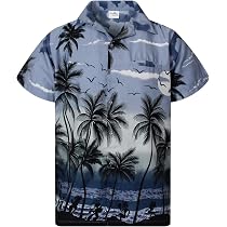 King Kameha Funky Camicia Hawaiana, Comic, monoblack, XS