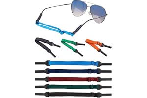 LAOYE 8 sztuk sportowych pasków do okularów, regulowany uchwyt na okulary, bez ogona, antypoślizgowe, dla mężczyzn, kobiet, dzieci, pasek do okularów przeciwsłonecznych, do czytania, okularów