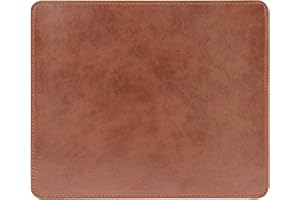 NEWPLENTY Mousepad Gaming Office Mousepad in Leder Optik rutschfeste 24 x 20 x 0,3 cm für Computer, Laptop Braun