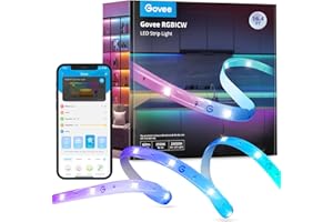 ‎GOVEE Govee RGBIC taśma LED 5 m do sypialni, z ciepłym białym światłem, kompatybilna z Alexą, "zrób to sam", wiele kolorów na jednej linii, zmieniające się kolory LED, synchronizacja muzyki