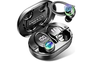 KUIZIL Cuffie Bluetooth 5.4 Sport Con Stereo HiFi, 50 Ore Di Autonomia, Cancellazione Rumore ENC, 4 HD Mics, IP7 Impermeabile, USB-C